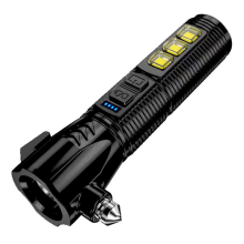Multifunctional Strong Light Flashlight Car Safety Hammer