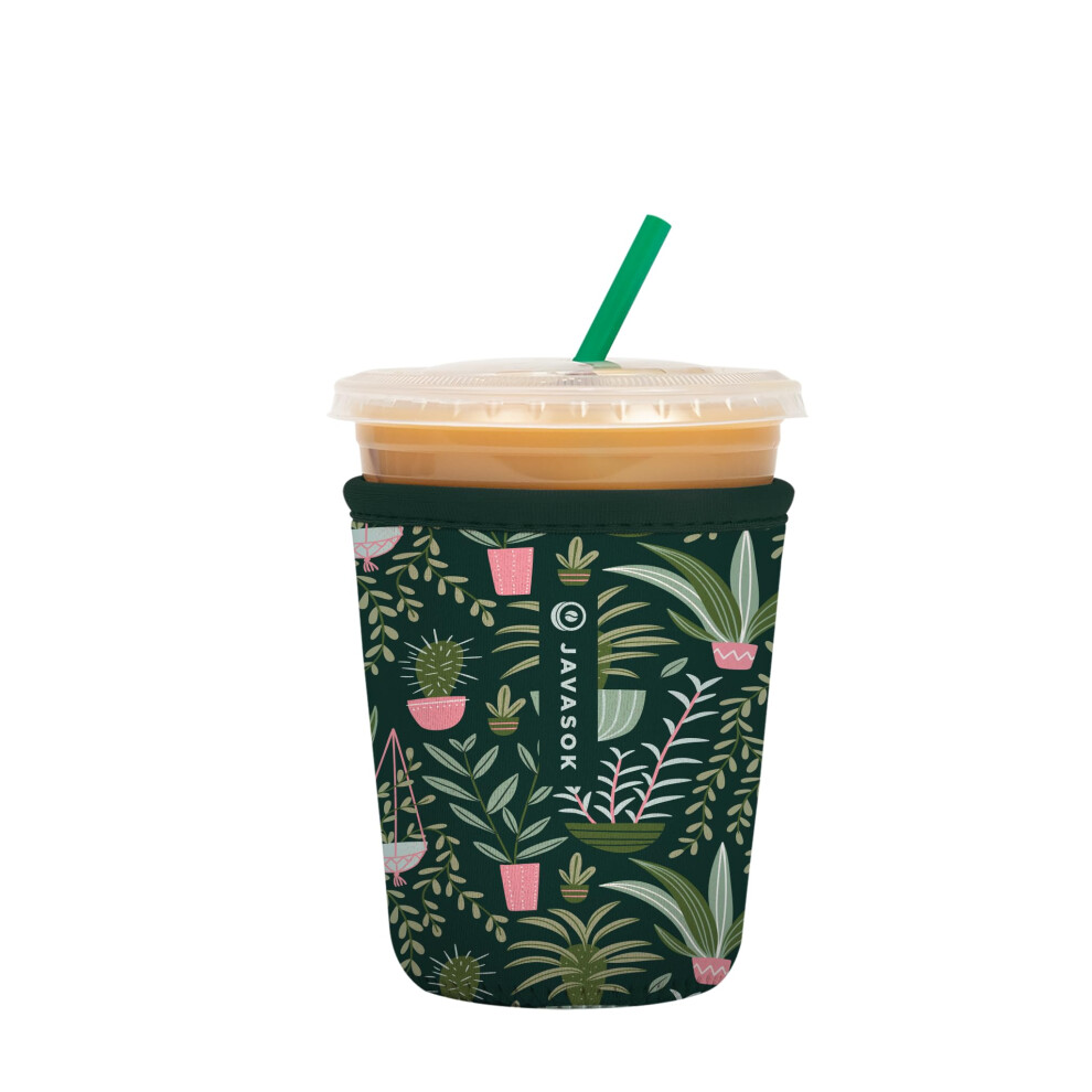 Sok It Java Sok Eiskaffee & Kalte Limonade, Isolierte Neopren-Becherh Lle (Green Living Small: 16 20 Oz)-image