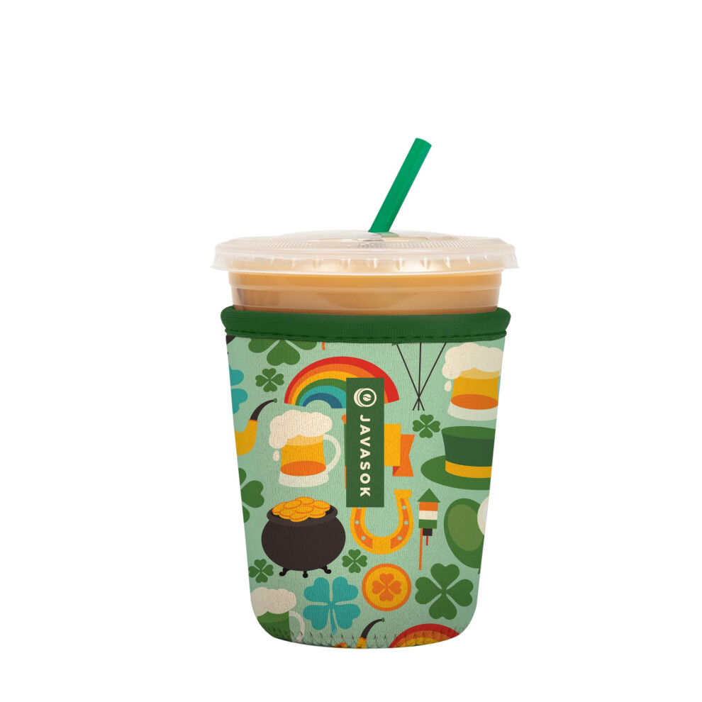 Sok It Java Sok Iced Coffee & Cold Soda Insulated Neoprene Cup Sleeve (Irish Charm  Small: 16-20oz)-image-OPC-PGDPRHD-NEW