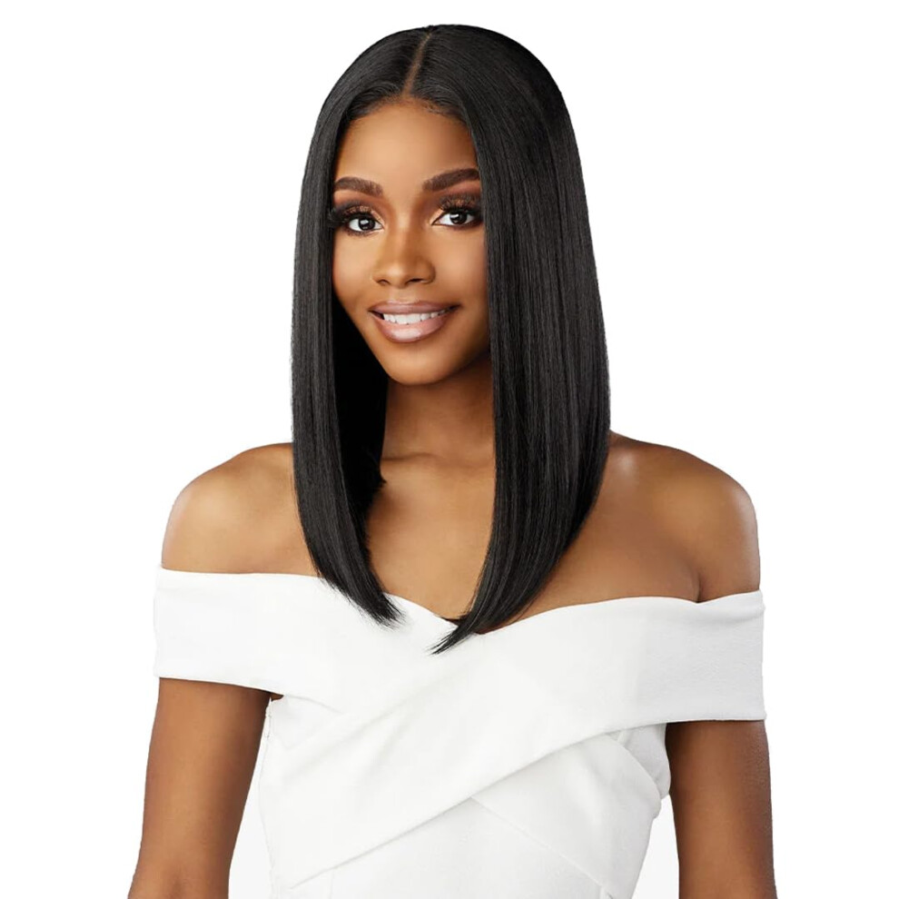 Sensationnel Unisex Dashly Lace Saltandpepper Wig - Unit 5 Hand Tied Laceparting Ear To Ear Synthetic (Flamboyagechocolate)