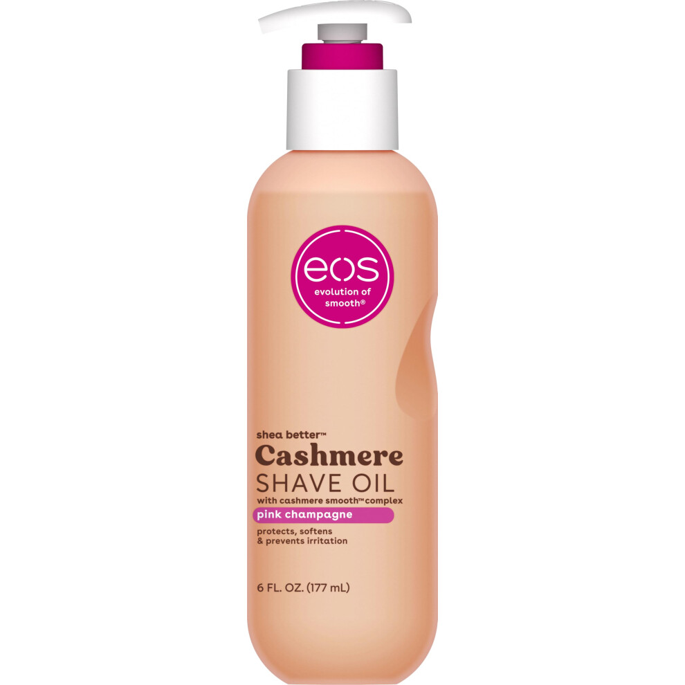 eos Cashmere Shave Oil  Pink Champagne  Soothing and Moisturizing  Prevents Irritation and Razor Burn  Entire Bikini Area-Approved  6 fl oz