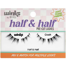 Ardell Winks Half & Half Pre-Cut Lashes Crush  False Eyelashes  DIY Lash Cluster  for Cat Eye Look Wispy Strip  Easy Application  Reusable  1-Pack
