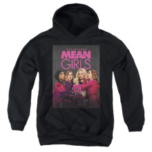 Trevco Sportswear PAR913-YFTH-3 Mean Girls 2024 Musical Poster Youth Hooded Sweatshirt, Black - Large