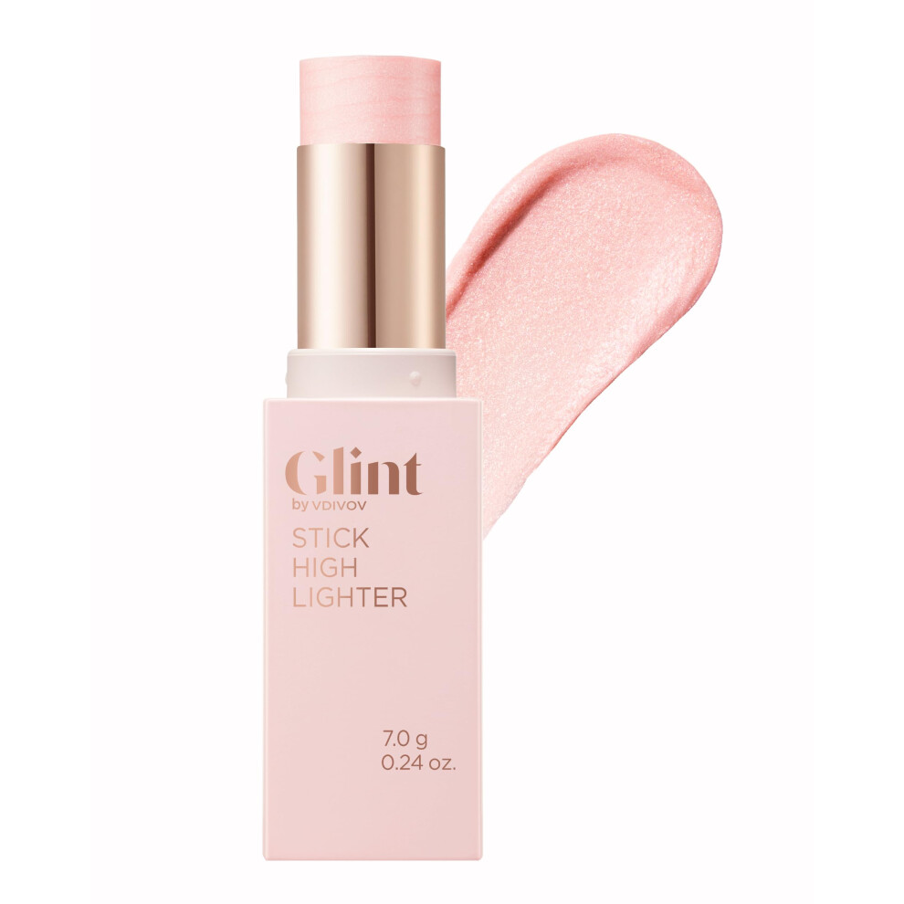 Glint Store Glint Stick Highlighter (Rosy Moon 0.24Oz) - Multi-Use Illuminator Stick Buildable & Blendable For Long-Lasting Natural Glow. Korean Makeup. Eyes C