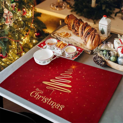 Merry Christmas Tree Placemats Set of 6 2