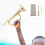 Small Trumpet Bugle Brass Golden Horn Simple Beginner Wind Instrument 3