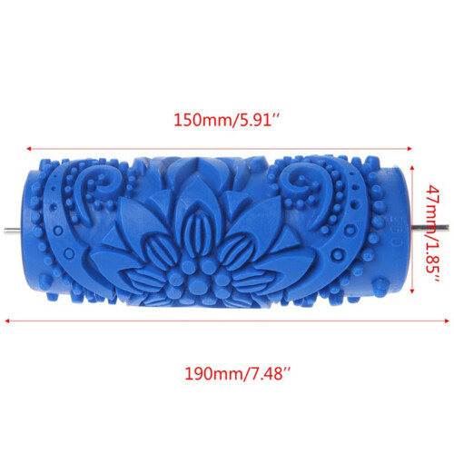 5 Inch Embossed Paint Roller Sleeve Wall Texture Stencil Brush 095Y 2