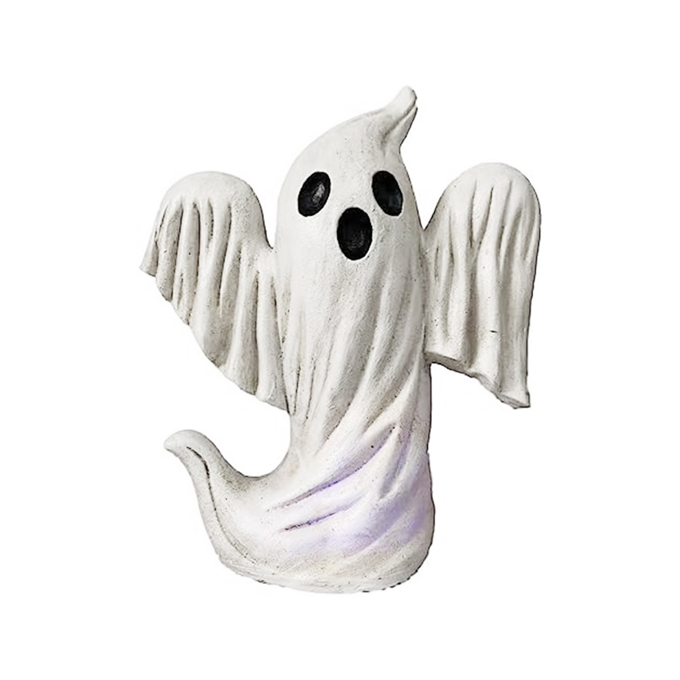 Spactz Pumpkin Figurines Rustic Resin Ghost Halloween Statue D
