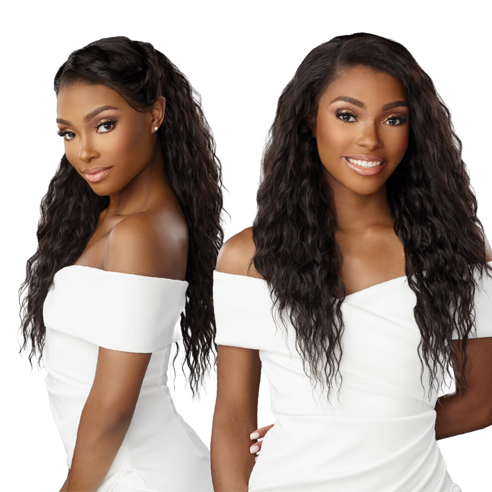 Sensationnel Unisex Bare Lace 13X6 Wigs - Unit 6 Lacefrontal Glueless Synthetic 180 Degree Preplucked Hairline (Balayagegold)