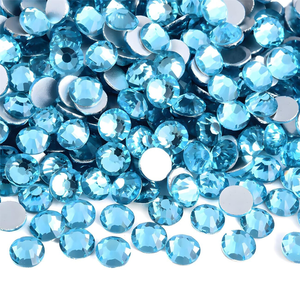 Kzkcy Blue Flatback Rhinestones Round Gems For Nails Art And Crafts 4000Pcs Ss6 2Mm Glitter Crystals Stone Diy Bags Clothes Shoes (Crystal )