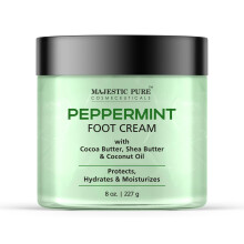 Majestic Crema per il riscaldamento del piede di menta piperita puro - Calluuso Calmo a secco Cuci di talloni e ginocchia - ammorbidisce e idrata la