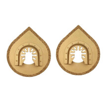 2pc Oscillating Multitool Triangle Carbide Rasp Saw Blade Grind Blade Water Droplet Shaped Grinding Disc Trimming Blade