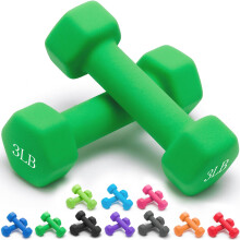 Portzon 10 Colors Options Compatible with Set of 2 Neoprene Dumbbell 1-26 LB  Anti-Slip  Anti-roll  Hex Shape