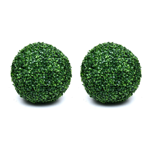 2 Pcs Artificial Plant Topiary Ball Garden Spheres L 1