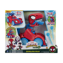 SPIDEY AND HIS AMAZING FRIENDS Marvel Spidey-Rex Racer - 8-Inch Vehicle with Sounds That Transforms from Vehicle Into Dinosaur