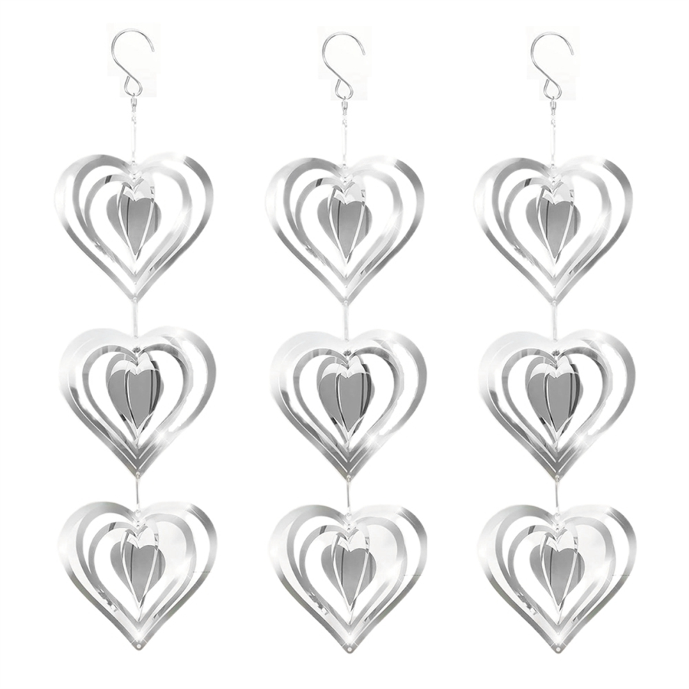 3PCS Heart Bird Scare Discs Set,Double-Sided Reflectors-image-OPC-PGDPZZZ-NEW