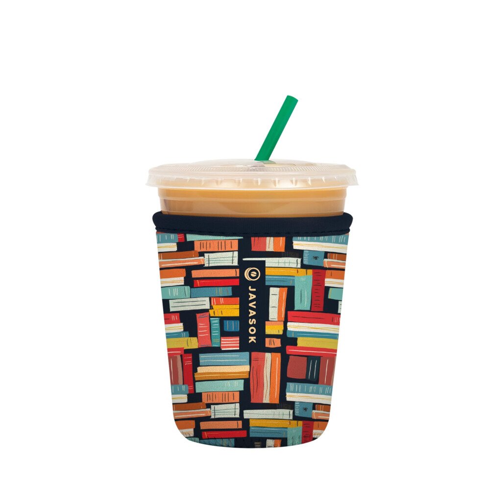 Sok It Java Sok Iced Coffee & Cold Soda Insulated Neoprene Cup Sleeve (Well Read  Small: 16-20oz)-image-OPC-PGDQ25R-NEW