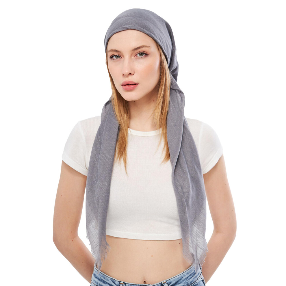 Foulards pr  -nou  s dscarf pour femmes | Couvre-chefs chimio souples et pr  ts    l'emploi (noir)