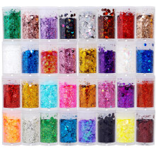 32 balen robustn mix holografickch trpytek - trpytky na oblicej Trpytky na nehty Robustn jemn trpytky remesln trpytky pro remesla Make-up a tel