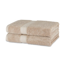 Amazon Basics Fade-Resistant 100% Cotton Bath Towel 2 Pack 30x54 Taupe