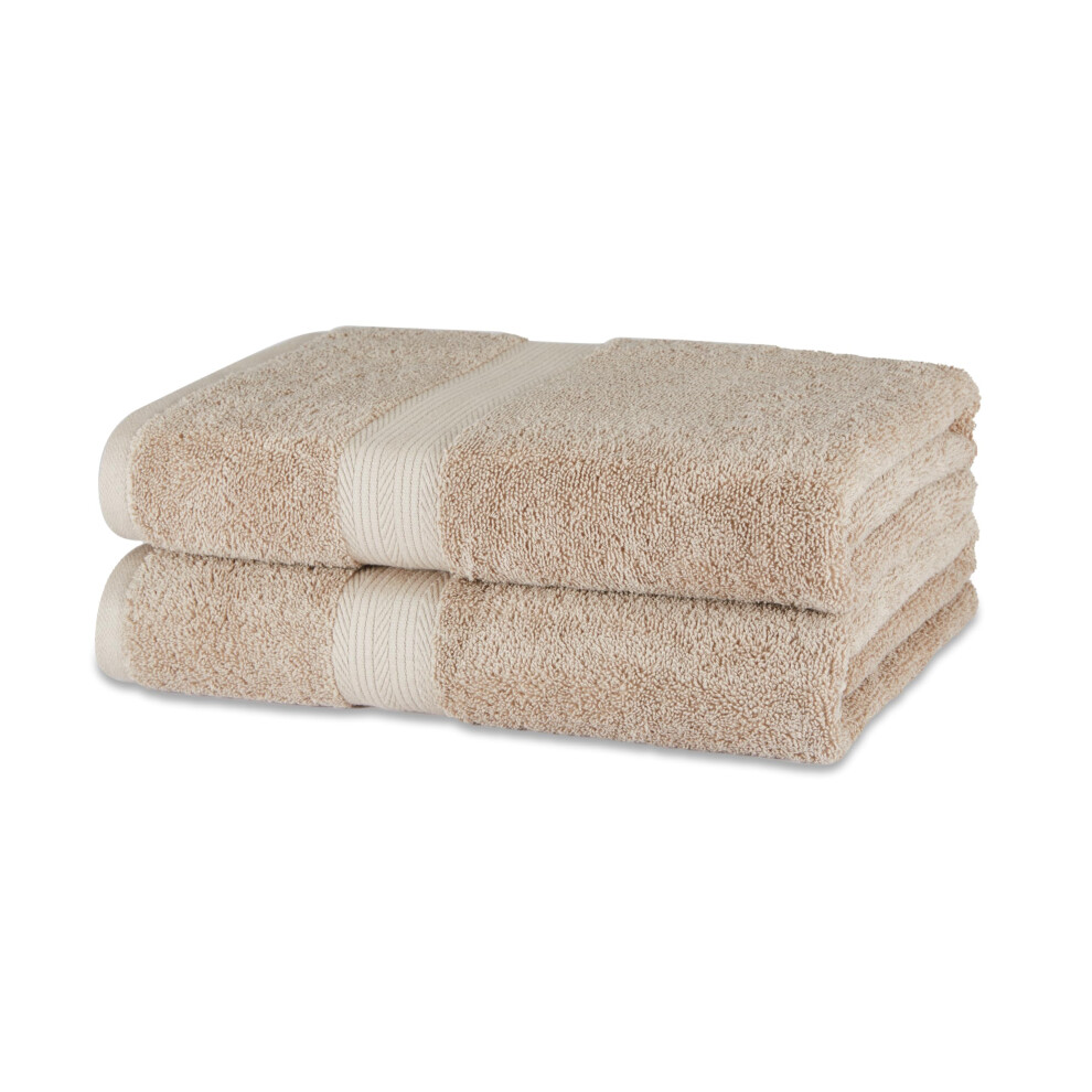 Amazon Basics Fade-Resistant 100% Cotton Bath Towel  2 Pack  30x54  Taupe-image-OPC-PGDQ59Z-NEW