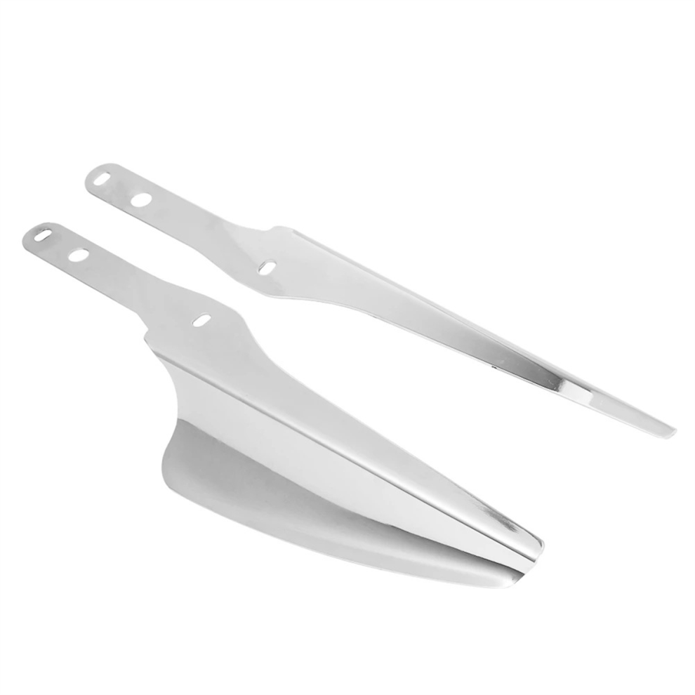 Front Fork Mount Wind Deflectors For Touring Road 95-21(Silver) Silver 4852496739270
