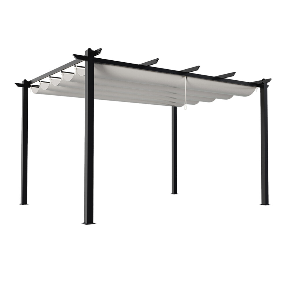 13x10ft Aluminium Pergola with Retractable Roof