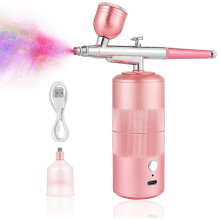Airbrush Kit Machine, Cordless Air Brush for Nail Art, Makeup, (Pink)