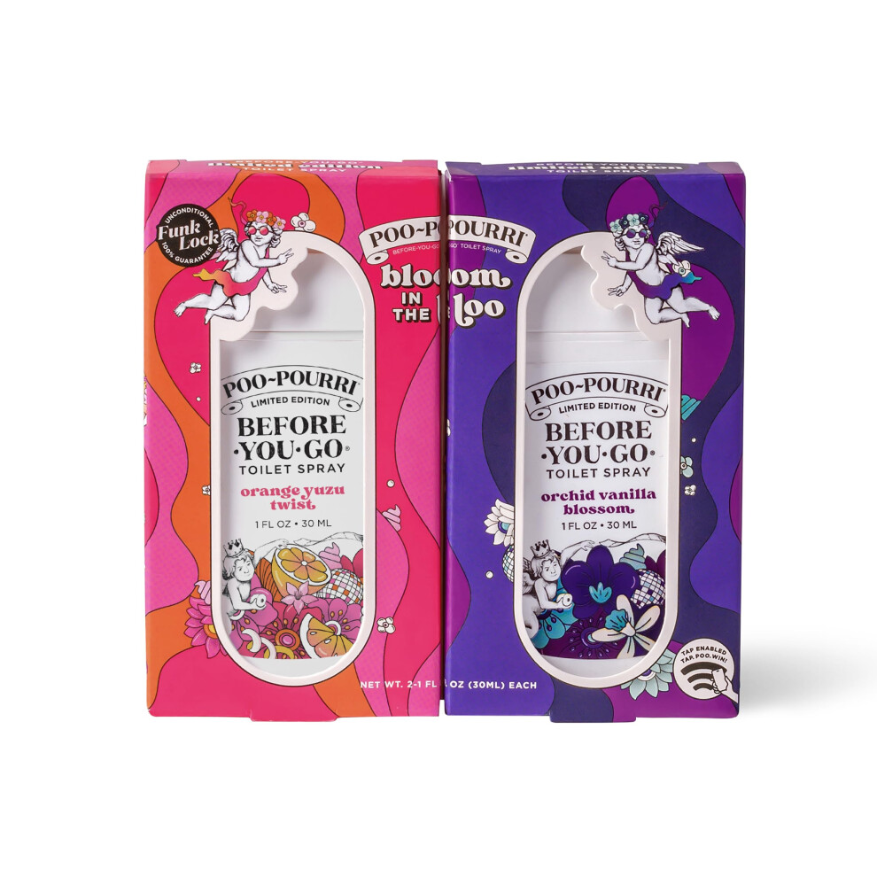 Poo-Pourri Before-You-Go Toilet Spray  Bloom In The Bathroom Set  1 Fl Oz Pocket Travel Size - Citrus  Orchid  Vanilla and Jasmine-image-OPC-PGDQ5VB-NEW