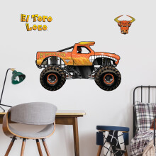 Monster Jam ThunderROARus teheraut falmatrica nagy, 21 hvelykes, szles Monster Truck fali bakelit matrick Hlszobadekorcik Lehzhat s ra