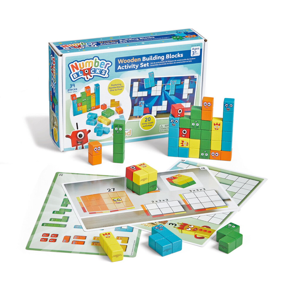 Set Di Attivit Con Blocchi Di Legno Da Costruzione Hand2Mind Numberblocks, Giocattolo Impilabile In Legno, Blocchi Di Conteggio, Numeri Per Bamb-image