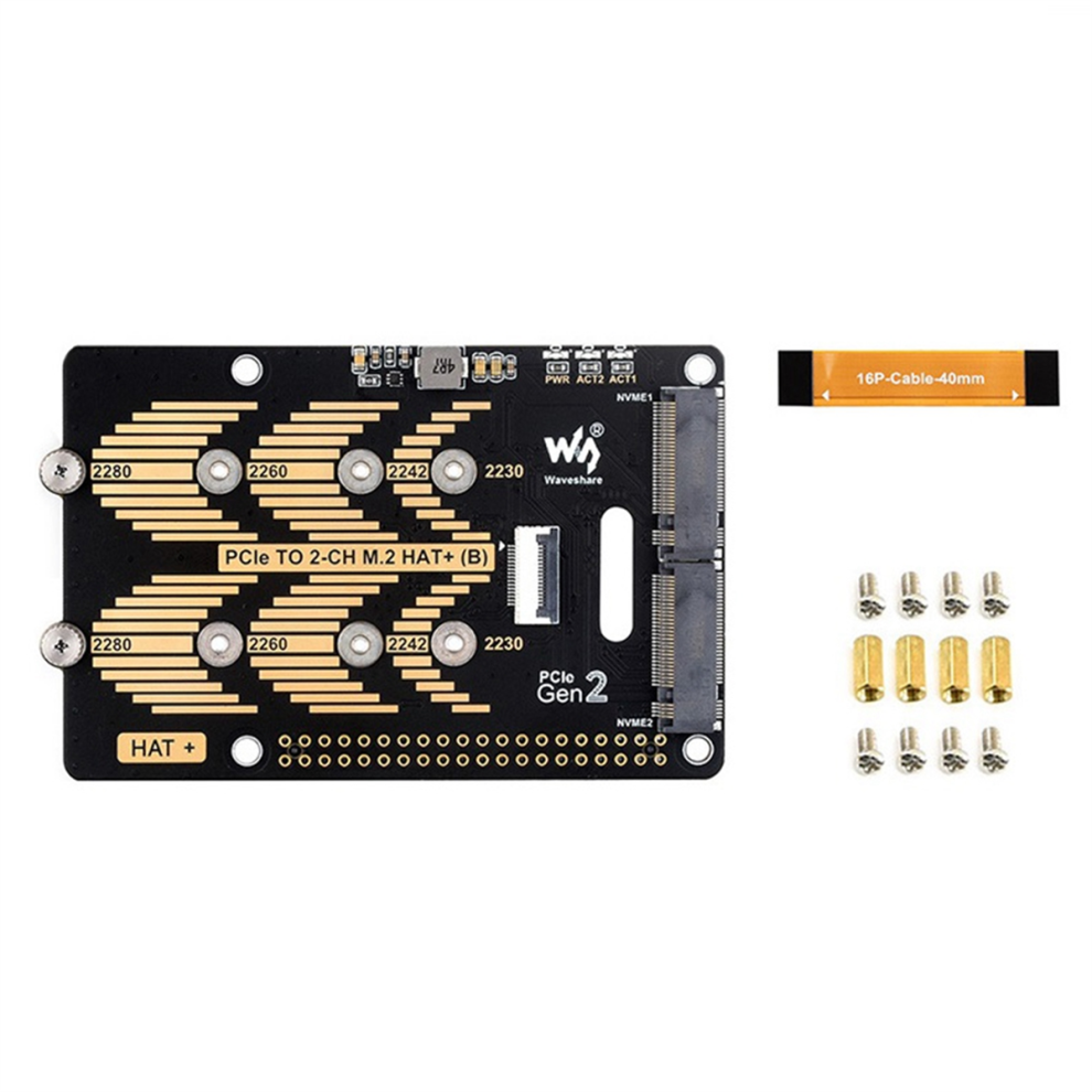 Pcie To Dual Channel M.2 Adapter Board Module For 5 5Gbps Hard Disk Read/Write Faster 4852496745707