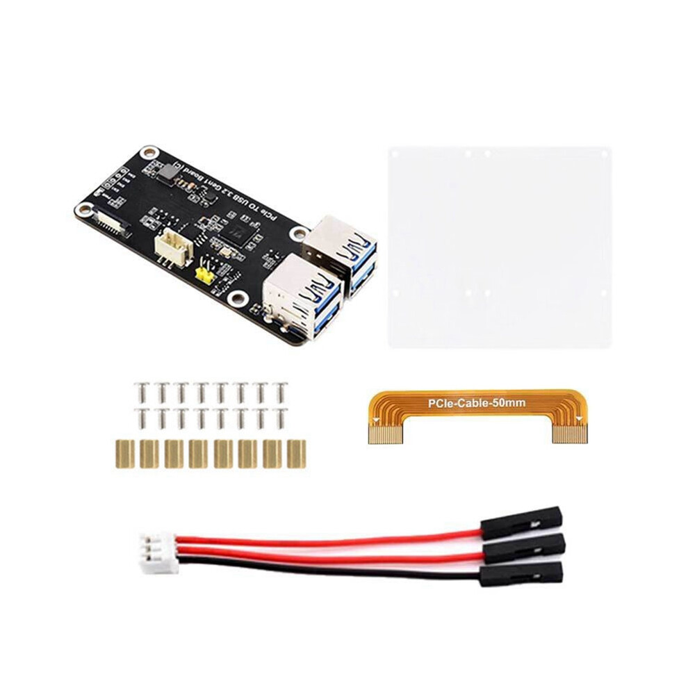 For 5 Pcie To Usb3.2 Gen1 Board 5Gbps 4Xusb3.2 Expansion Driver-Free Plug And Play 4852496745424