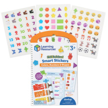 Learning Resources Skill Builders! Smart Stickers Colors Numbers and Shapes Preschool Learning Montessori Busy Book Easter Basket Toys Ages 3+