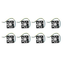 8pcs 70x70x15mm 12V 4 Pins PWM PC Computer Case CPU Cooler Cooling Fan Black