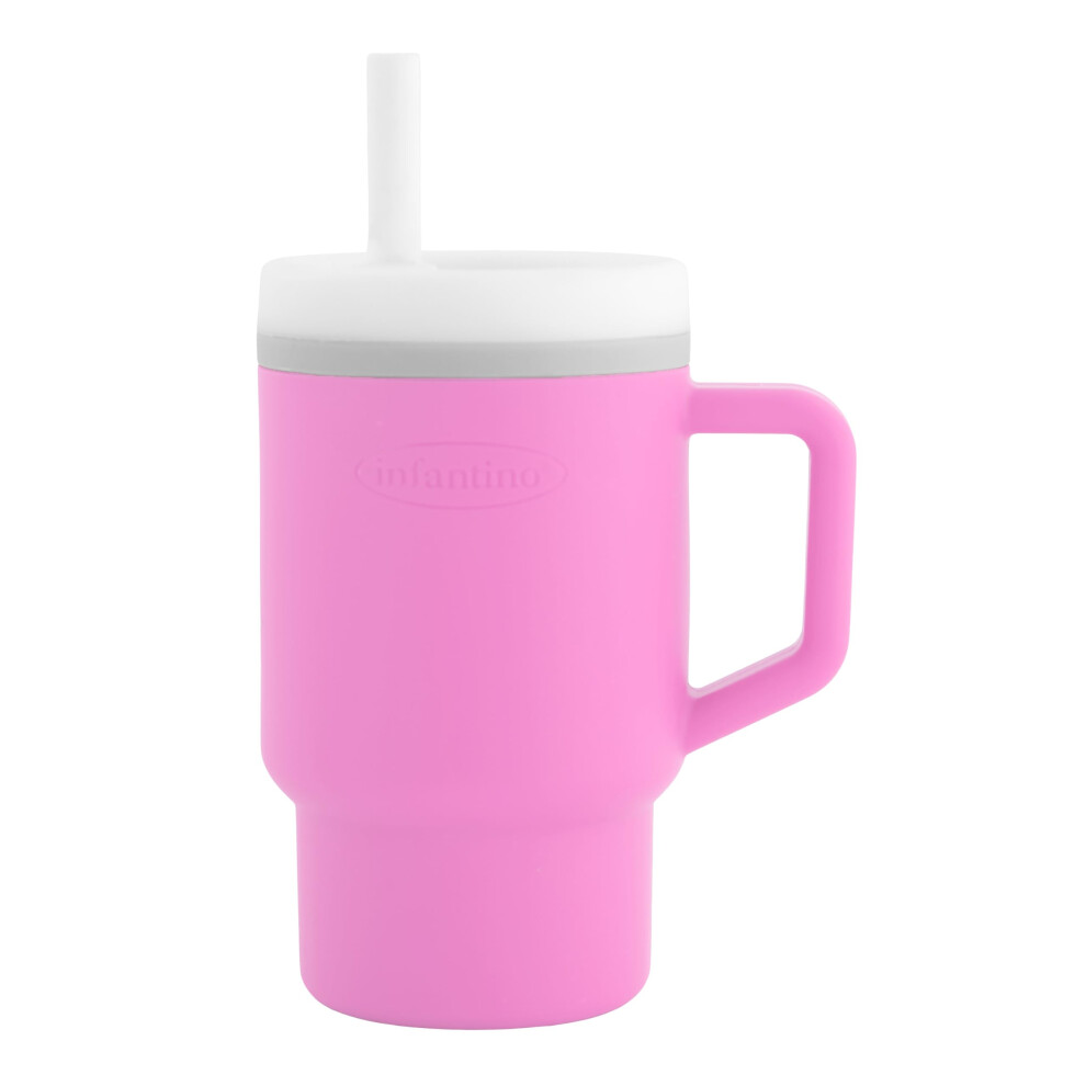 Photos - Baby Bottle / Sippy Cup Infantino My 1st Tumbler - Adorable Miniature Tumbler with Leak-Resistant Straw and Toddler-Friendly Handle Encourages Hydra