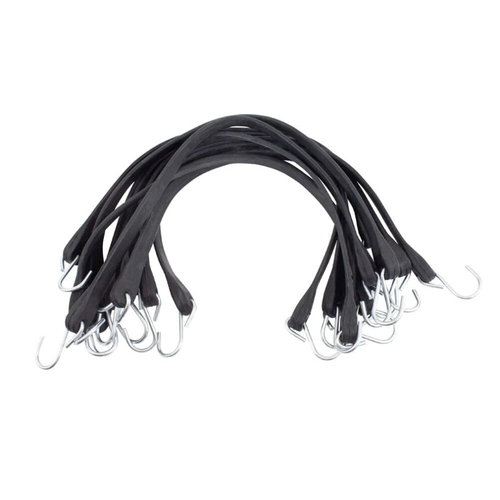 Mytee Products 100 Pack 9 Epdm Rubber Tarp Bungee Straps With Crimped S Hooks Tie Down Cords Heavy Duty Ideal For Securing Tarps Canvases Cargo 199145048166