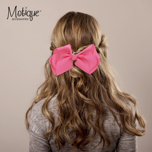 5,5 tommer Grosgrain h?rsl?jfe til kvinder og piger - Pink 1