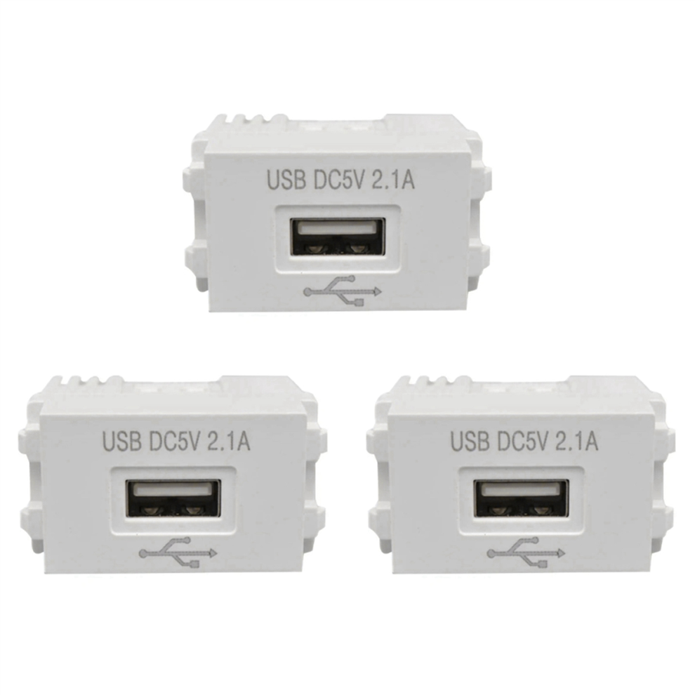3X Phone Charging Panel Usb Power Module 220V Socket 5V Transformer 2.1A Switching Adapter 4852496746681