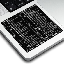 Afterplug Mac OS Toetsenbord Sneltoetsen Sticker, 50+ Sneltoetsen voor 13-16 inch MacBook Pro & Air, 100-Pack