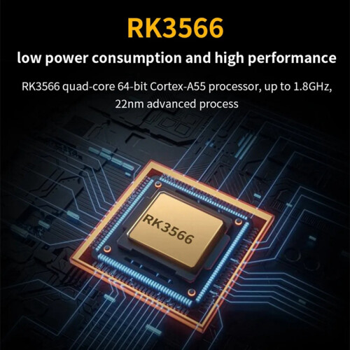 For 3B 2GB RAM DDR4 Rockchip RK3566 WiFi+BLE Mini PC, Run Android 11//Debian Single Board Computer 2