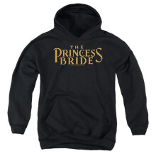 Trevco Sportswear PB104-YFTH-4 Princess Bride Logo Youth Hooded Sweatshirt, Black - Extra Large