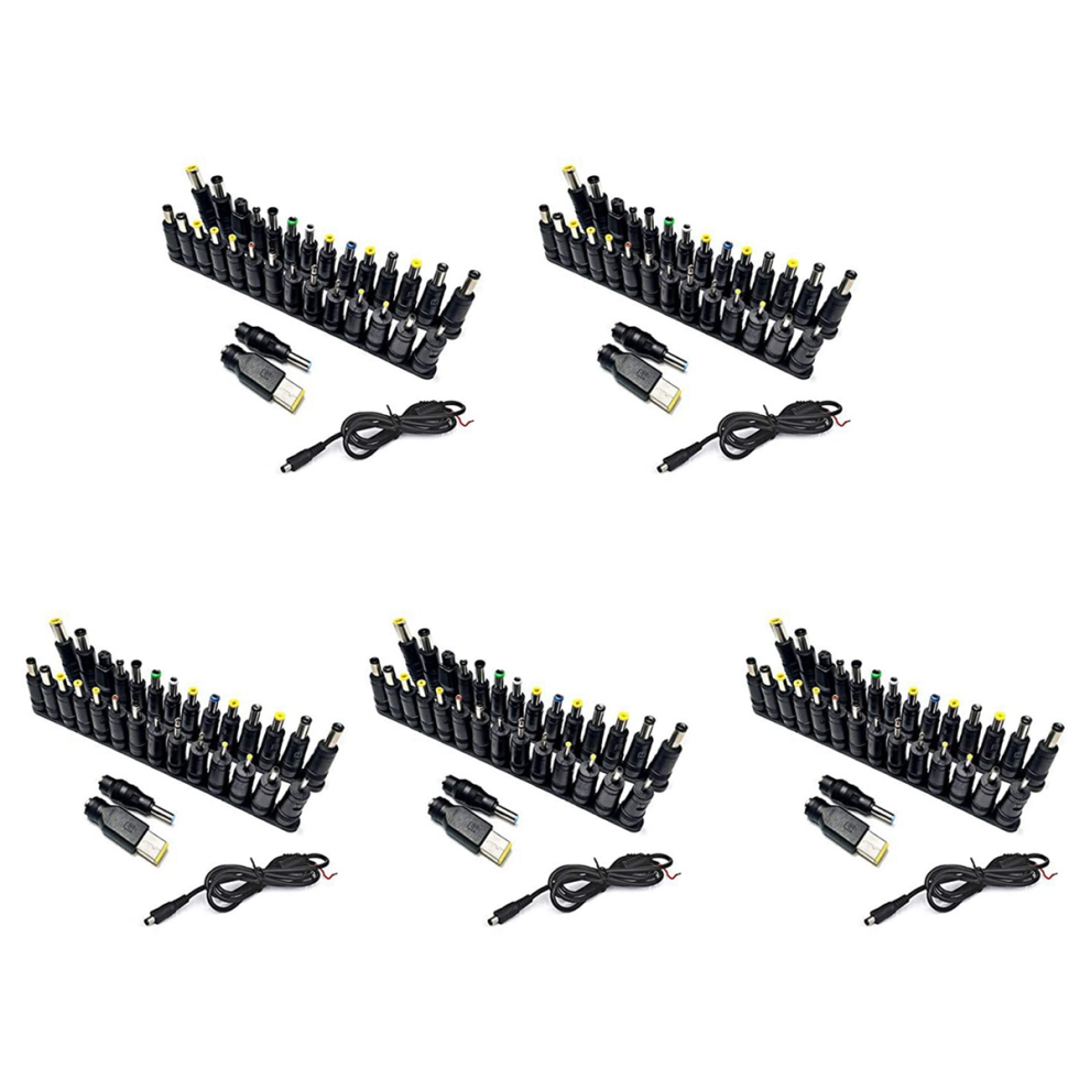 155Pcs Laptop Dc Power Supply Adapter Connector Plug Ac Jack Charger Connectors Conversion Black 4852496751098