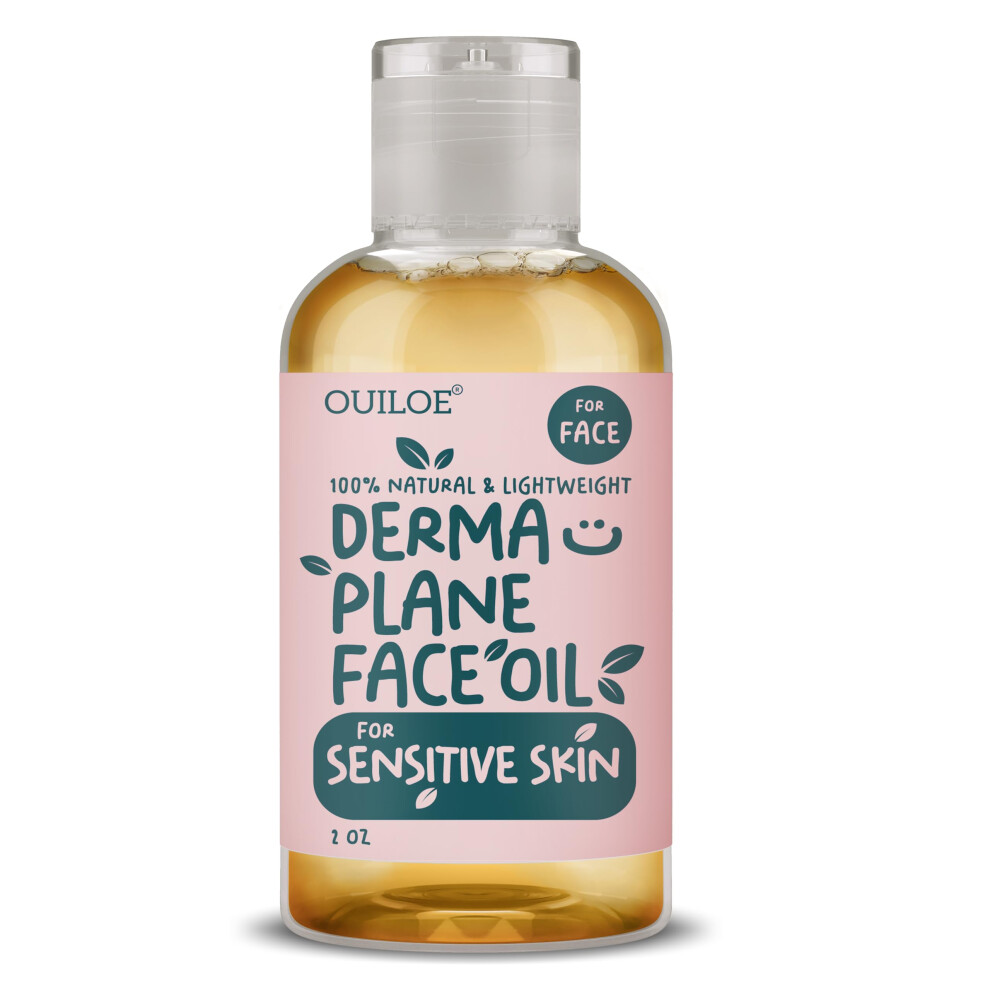 Ouiloe Dermaplane Oil For Women With Sensitive Skin - Lightweight Face Shaving Oil Natural Facial Shave Oil Use With A Dermaplaning Tool Razor Shaver Or