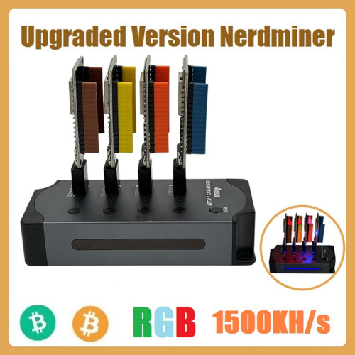 NerdMiner Hub 1500KH/S Solo Lottery Miner 4X370KH/S Combo Kit Bitcoin ...