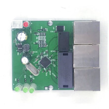 Fast Switch Mini 3 Port Ethernet 10 / 100mbps Network Hub Pcb Module Board for System Integration