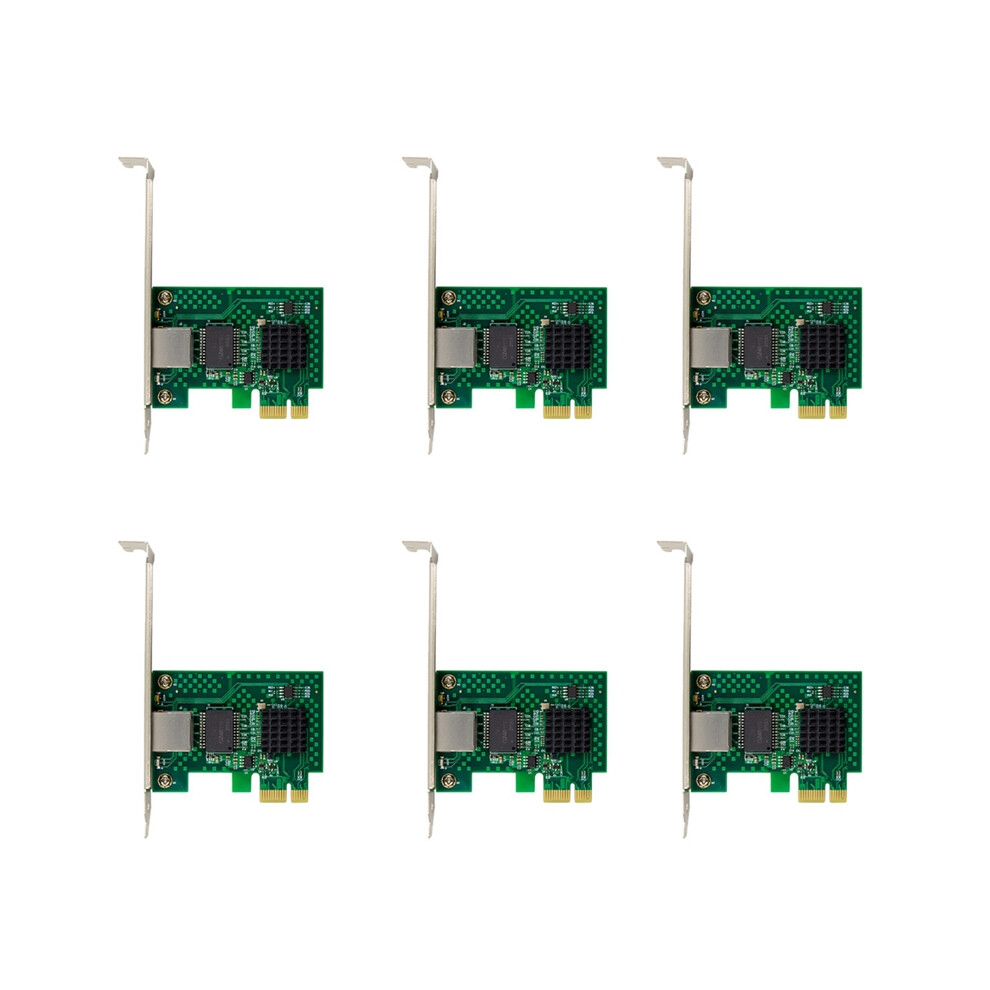 6X I225-V Network Card, Pci-E I225 2.5G Ethernet Server Card For Desktop Computers 4852496756130