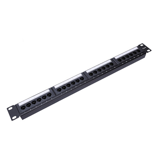8X UTP 24 Port Rj45 Patch Panel Rack Cable Wall Mounted Bracket Connector Tool Ethernet Lan Network Adapter CAT6 2