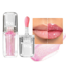 HUDABABY Transparent Warm Changing Pearl Lip Oil Magic Color Changing Lip Oil Moisturizing And Moisturizing Lip Gloss Reducing Lip Lines Hydrating L