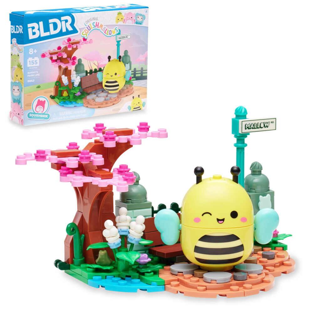 Bldr Squishmallows Sunny? Park Life Building Set - Sunny The Bee Buildable Figure - Squishmallows Fans 8+ 0043